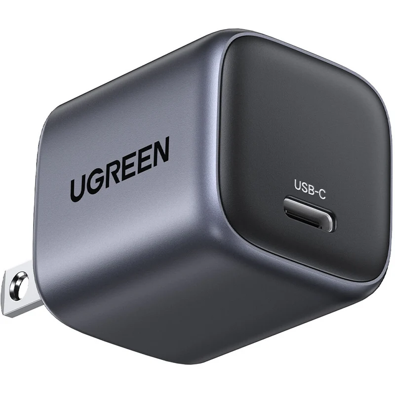 Cargador UGreen USB-C GaN 30W Carga Rápida Negro