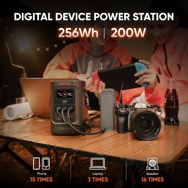Estación de Energía Portátil Jackery Explorer, 200 W, con Panel Solar de 40 W