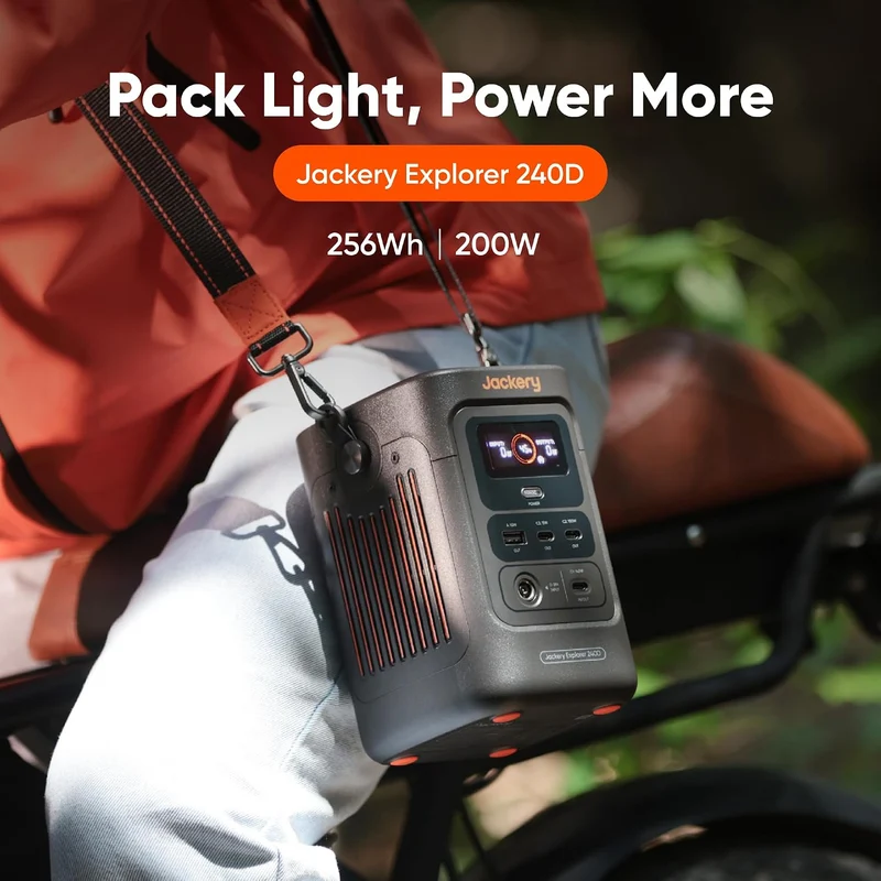 Estación de Energía Portátil Jackery Explorer, 200 W, con Panel Solar de 40 W