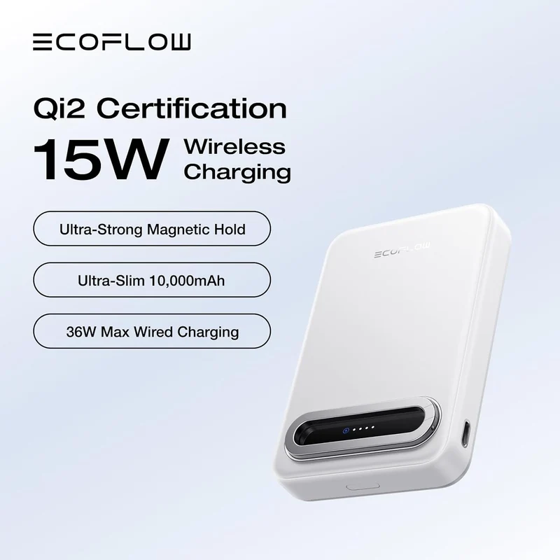 Power Bank EcoFlow RAPID, 10,000 mAh, Carga 15 W, Blanco