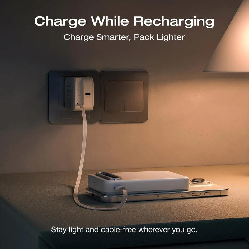 Power Bank EcoFlow RAPID, 10,000 mAh, Carga 15 W, Blanco