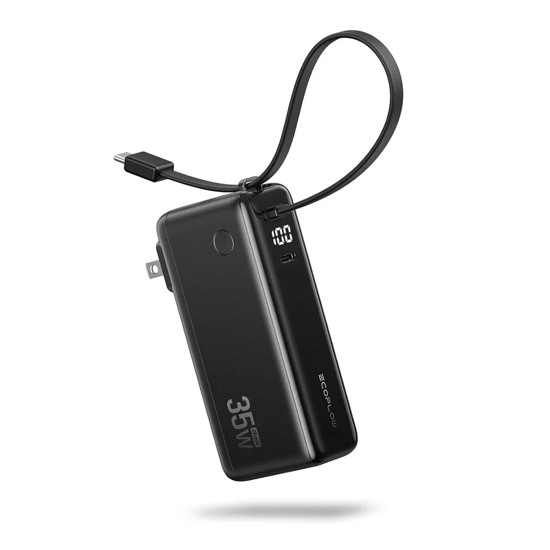 Power Bank EcoFlow RAPID, 10,000 mAh, Carga 30 W, Negro