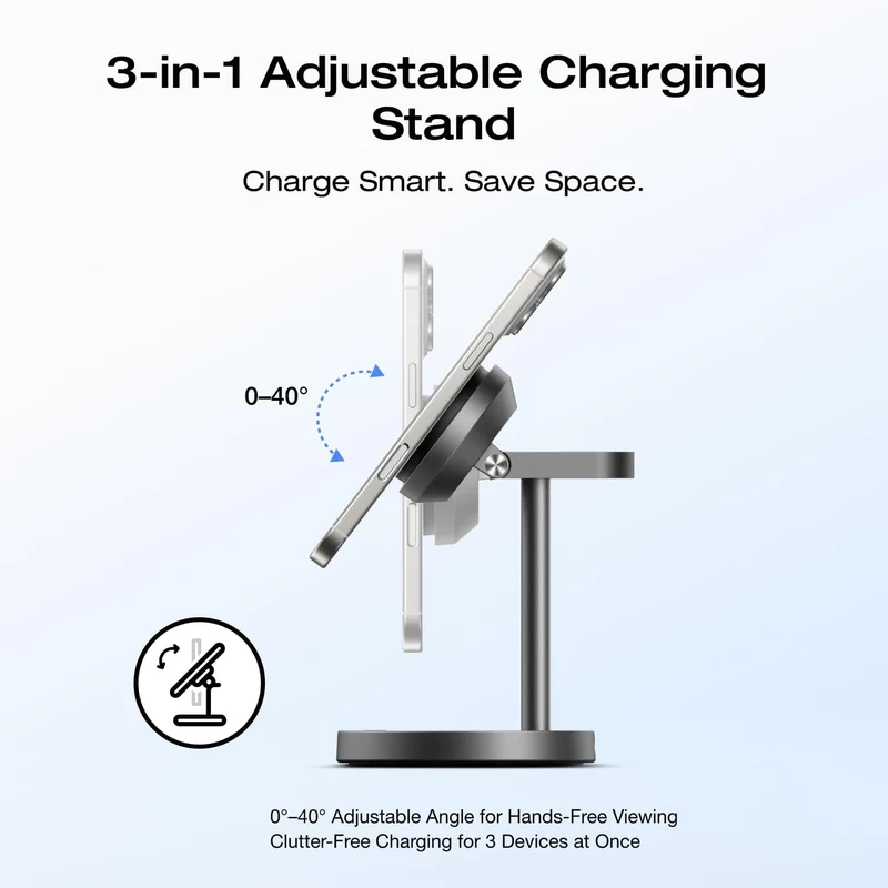 Cargador EcoFlow 3-in-1 QI2 MagSafe