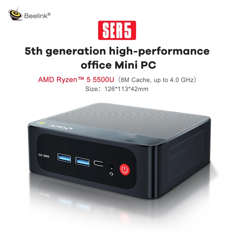 Mini PC Beelink SER5 16 GB RAM, con AMD Ryzen 5 5500U