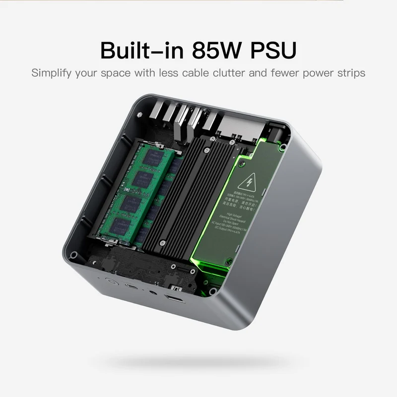 Mini PC Beelink EQR5 16 GB RAM 480 GB SSD, con Ryzen 5 5500U