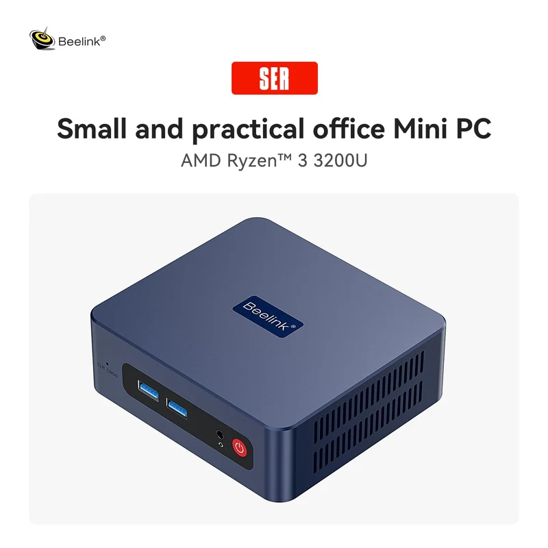 Mini PC Beelink SER3 16 GB RAM 500 GB SSD, con AMD Ryzen 3 3200U