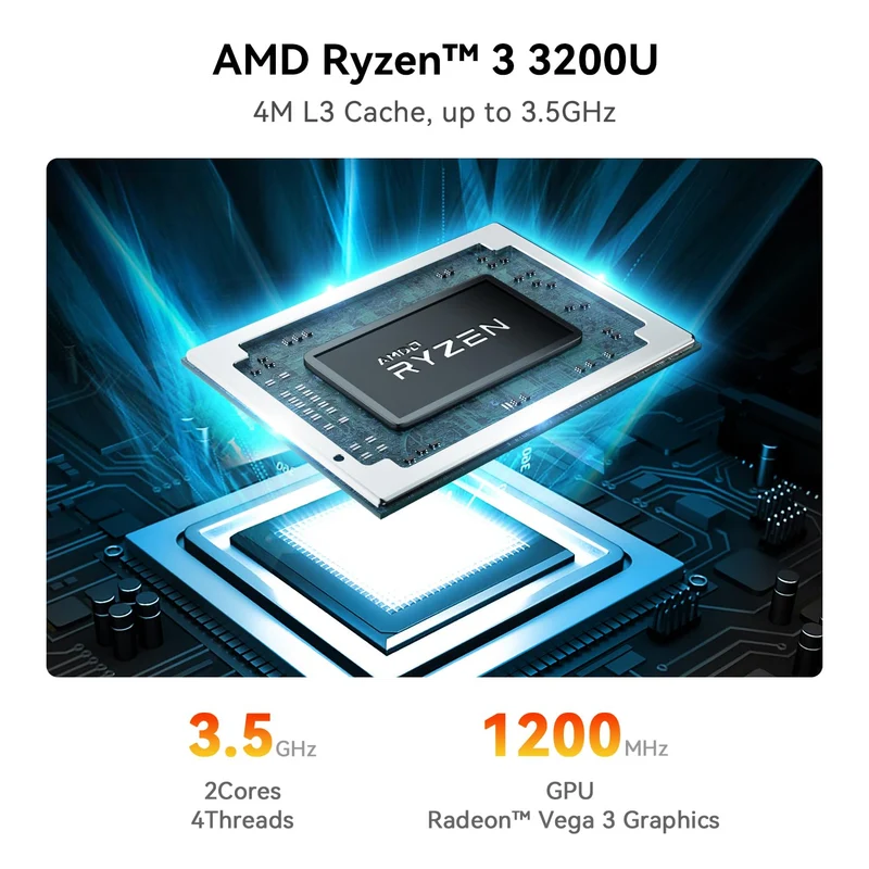 Mini PC Beelink SER3 16 GB RAM 500 GB SSD, con AMD Ryzen 3 3200U