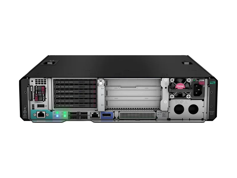 Servidor HPE ProLiant DL145 Gen11, AMD EPYC 8124P 16 Núcleos, 64GB DDR5, 16 megabyte, Rack 2U