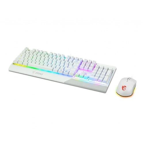 Combo Teclado y Mouse Gaming MSI Vigor GK30 Blanco con Cable