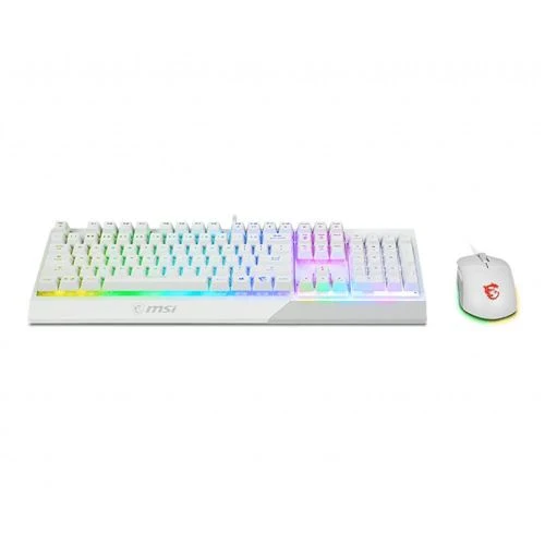 Combo Teclado y Mouse Gaming MSI Vigor GK30 Blanco con Cable