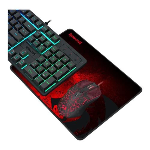 Combo Teclado y Mouse Gaming Redragon S107-2 Negro con Cable