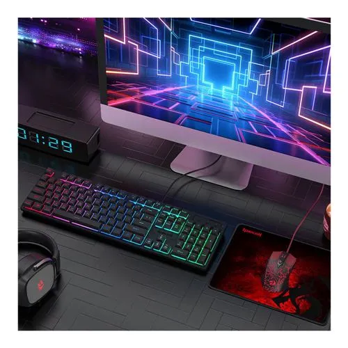 Combo Teclado y Mouse Gaming Redragon S107-2 Negro con Cable
