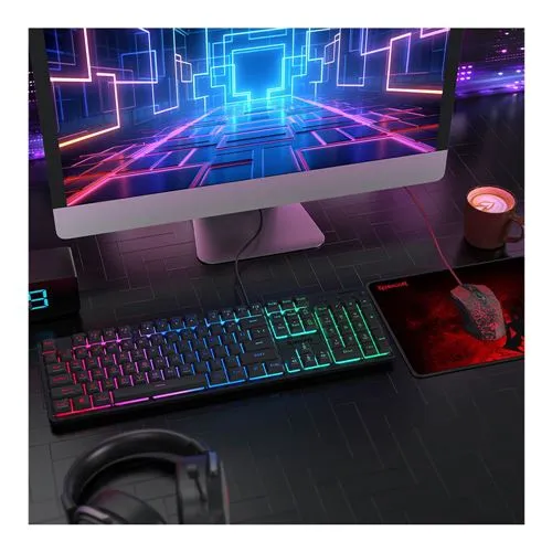 Combo Teclado y Mouse Gaming Redragon S107-2 Negro con Cable