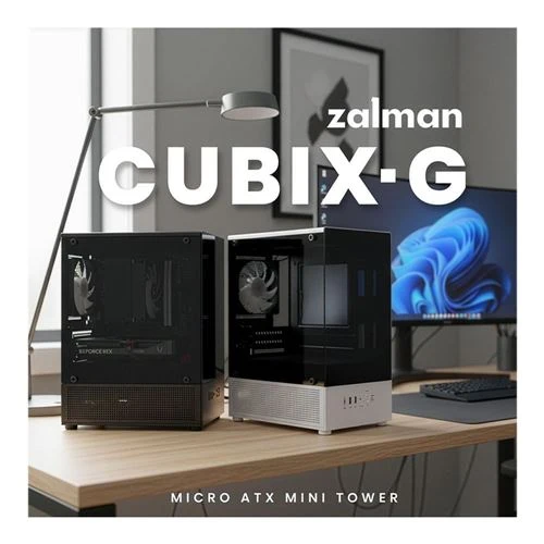 Case Zalman Cubix-G microATX Cristal Templado RGB Negro