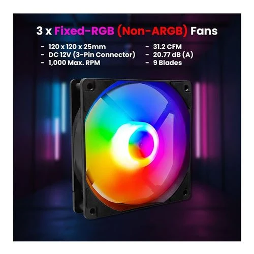Case Zalman Cubix-G microATX Cristal Templado RGB Negro