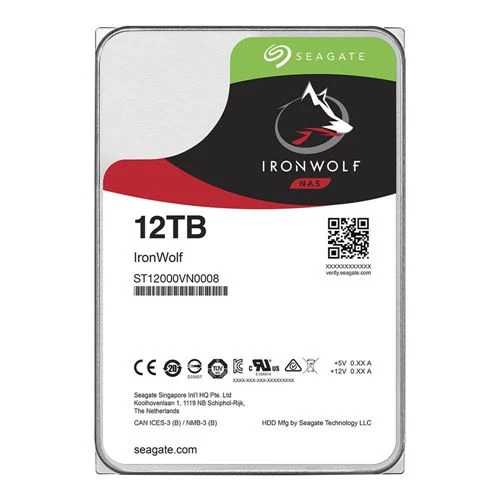 Disco Duro Seagate IronWolf 12TB NAS 7200 RPM SATA III 3.5"