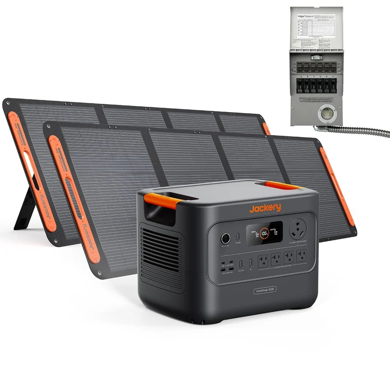 Estación de Energía Portátil Jackery HomePower 3000, 3072 Wh, 3600 W, con Interruptor de Transferencia, Negro