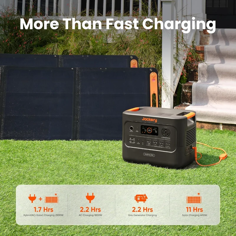 Estación de Energía Portátil Jackery HomePower 3000, 3072 Wh, con Cargador de Alternador