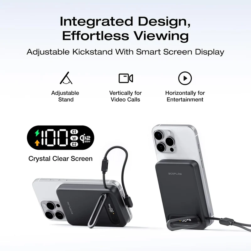 Power Bank EcoFlow RAPID, 10,000 mAh, Carga 25 W, Negro
