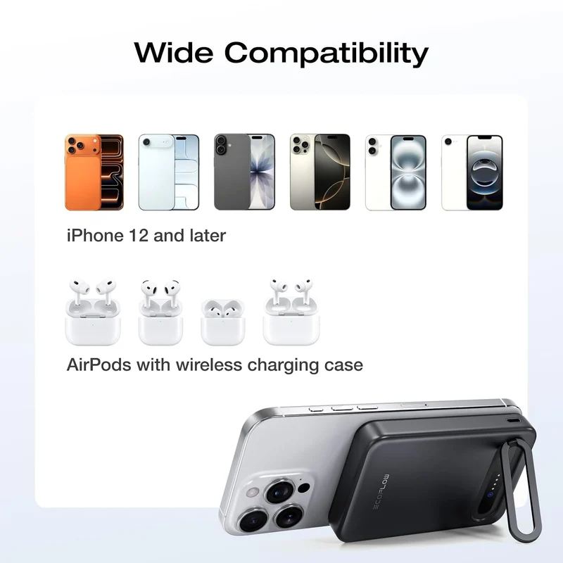 Power Bank EcoFlow RAPID, 10,000 mAh, Carga 15 W, Negro