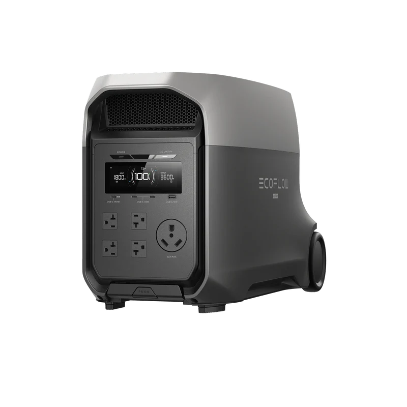 Estación de Energía Portátil EcoFlow DELTA 3 Ultra, 3072 Wh, 3600 W, con 2 Paneles Solares de 220 W