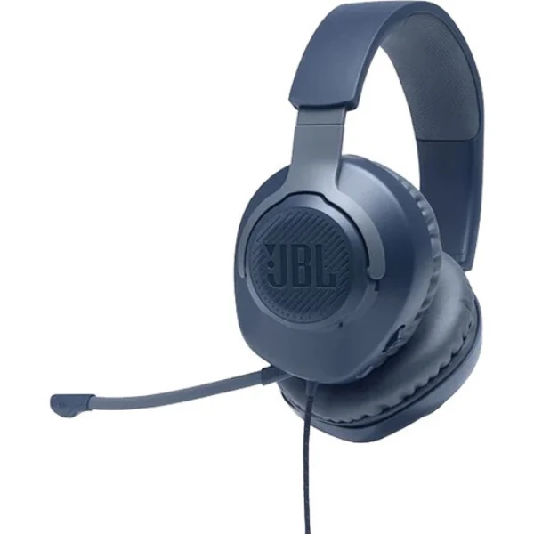 Audífonos Gaming JBL Quantum 100 - Cable 3.5mm - Micrófono Desmontable - 40mm - Azul - JBLQUANTUM100BLUAM