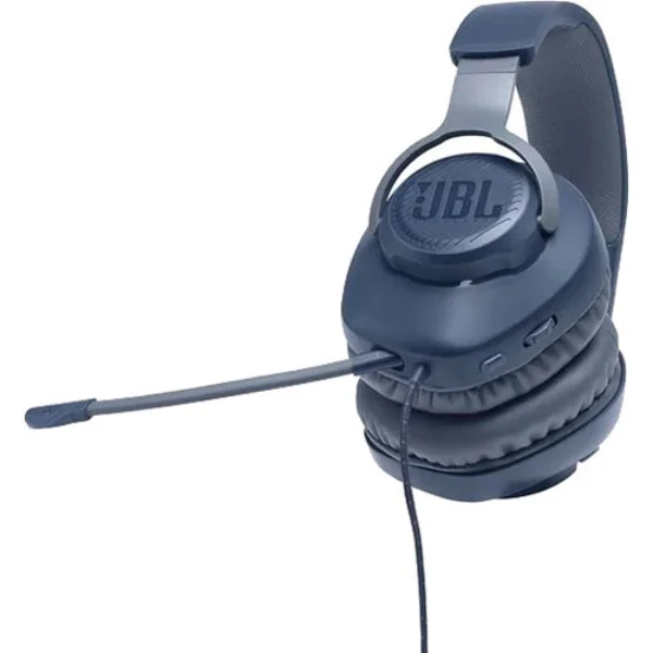 Audífonos Gaming JBL Quantum 100 - Cable 3.5mm - Micrófono Desmontable - 40mm - Azul - JBLQUANTUM100BLUAM