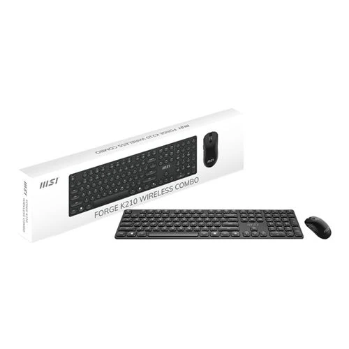 Combo Teclado y Mouse Gaming Inalámbrico MSI Forge K210 Negro