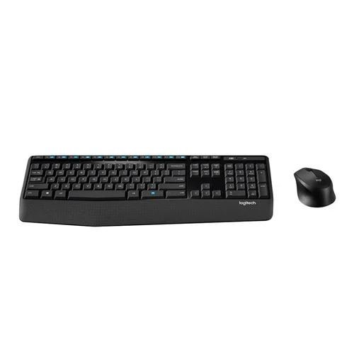 Combo Teclado y Mouse Inalámbrico Logitech MK345 Negro con Reposamuñecas