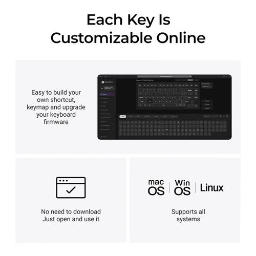 Teclado Mecánico Inalámbrico Keychron V1 Ultra 8K Hot-Swap Negro