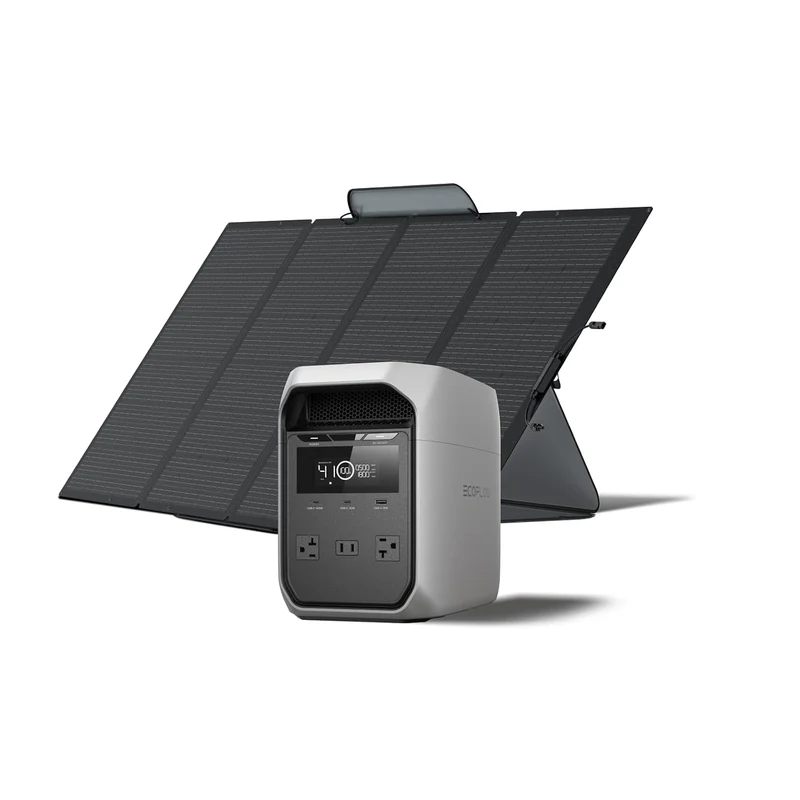Estación de Energía Portátil EcoFlow DELTA 3 Classic, 1024 Wh, 1800 W, con Panel Solar de 400 W