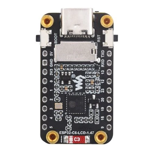 Placa de Desarrollo WaveShare ESP32-C6 Wi-Fi 6 BLE 5 Pantalla LCD 1.47''