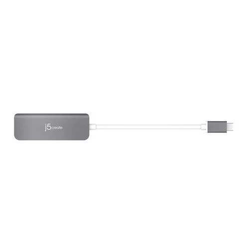 Adaptador Multipuerto USB-C j5create JCD371 HDMI 4K y 2 USB-A Plata