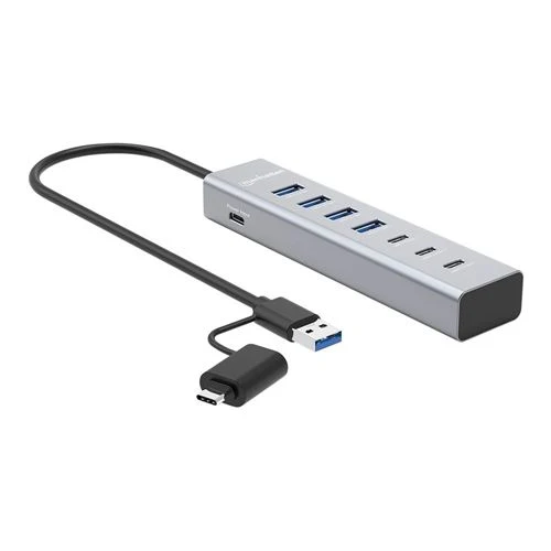 Hub USB Manhattan 7 Puertos USB 3.2 Gen 1 Type-C y Type-A
