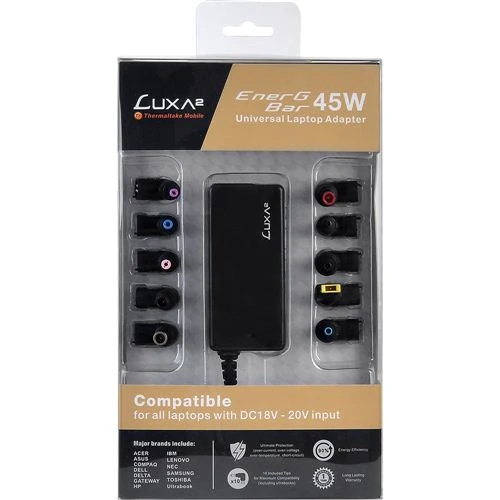 Cargador Universal de Laptop Thermaltake Luxa2 EnerG Bar 45W Negro