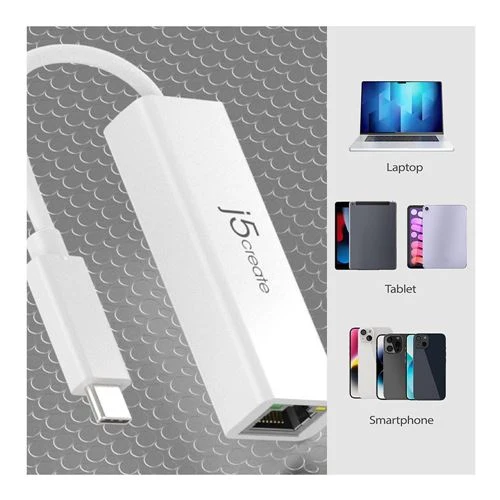 Adaptador USB-C a Ethernet Gigabit j5create JCE131W