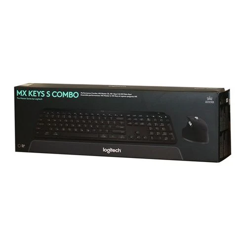 Combo Teclado y Mouse Inalámbrico Logitech MX Keys S + MX Master 3S Negro