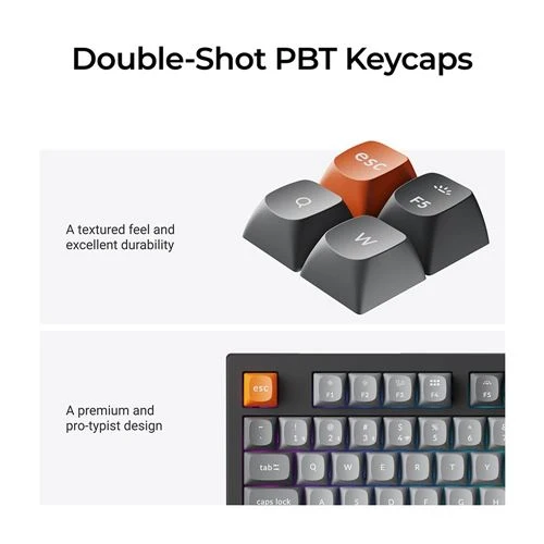 Teclado Gaming Mecánico Inalámbrico Keychron K10 Max Full-Size Hot-Swappable QMK/VIA Negro