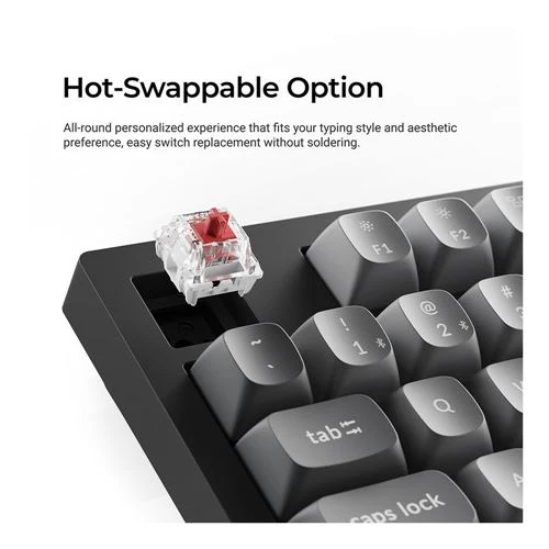 Teclado Gaming Mecánico Inalámbrico Keychron K10 Max Full-Size Hot-Swappable QMK/VIA Negro