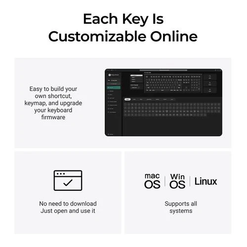 Teclado Gaming Mecánico Inalámbrico Keychron K10 Max Full-Size Hot-Swappable QMK/VIA Negro