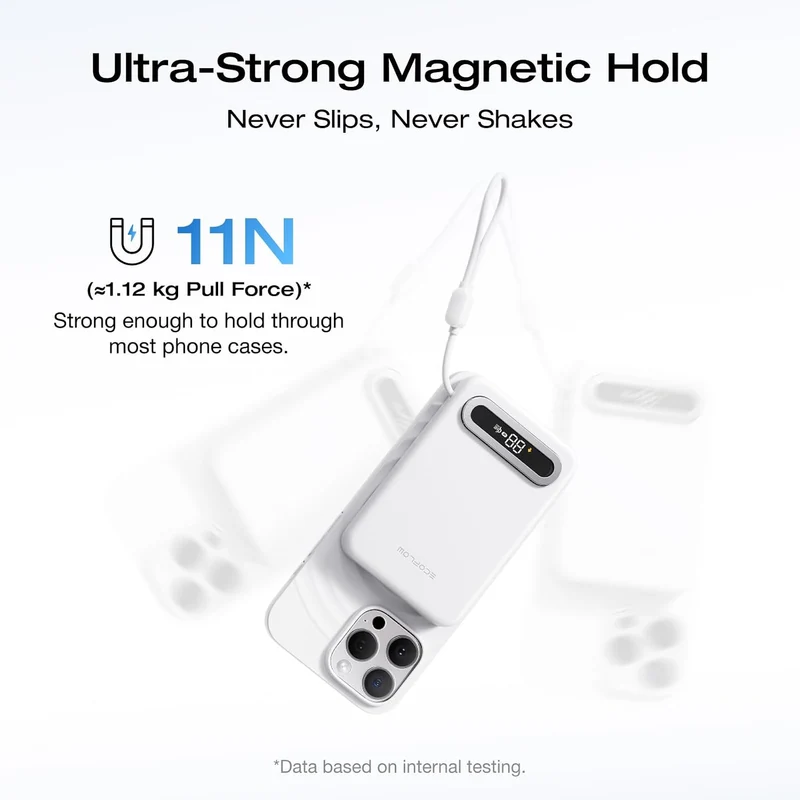 Power Bank EcoFlow RAPID, 10,000 mAh, Carga 25 W, Blanco