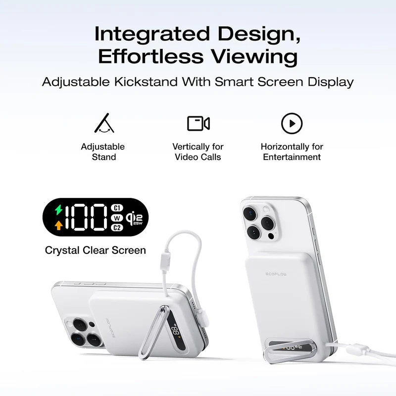 Power Bank EcoFlow RAPID, 10,000 mAh, Carga 25 W, Blanco