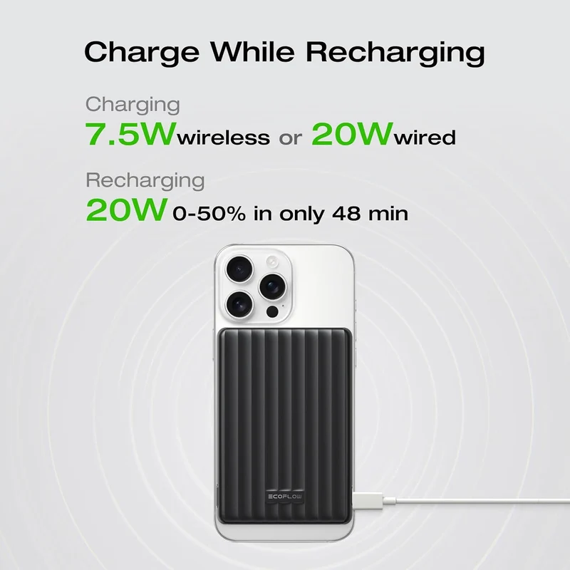 Power Bank EcoFlow RAPID, 5,000 mAh, Negro