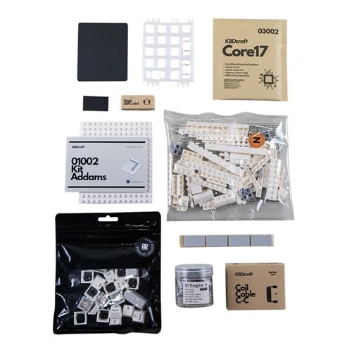 Teclado Numerico KBDcraft 01 Addams Brick-Built Full Kit, Blanco