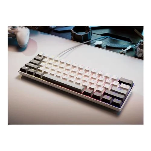 Teclado Gaming Magnético Hall Effect Corsair Clipper Pro Mini 60 Rapid Trigger IP57 Blanco