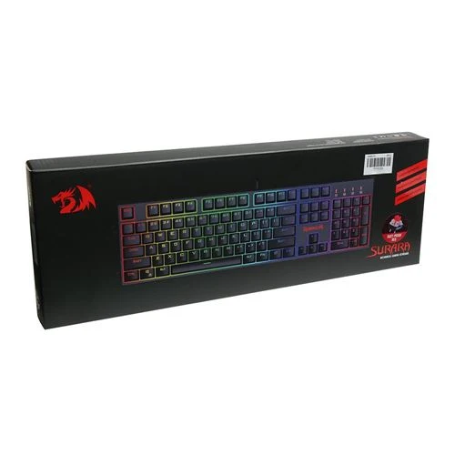 Teclado Gaming Mecánico Redragon K582 Surara RGB Switches Outemu Red 104 Teclas Negro