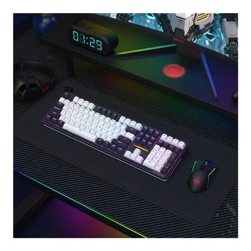 Teclado Gaming Mecánico Inalámbrico Redragon Antonium MCK745 Pro RGB 108 Teclas Morado