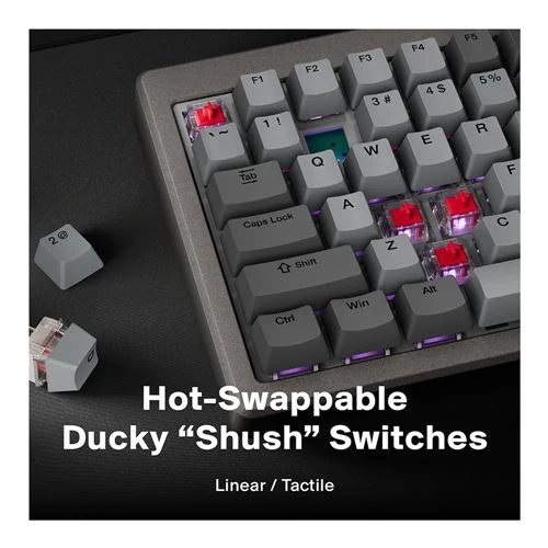Teclado Gaming Inalámbrico Ducky Cushion 98 Formato 98% RGB Níquel