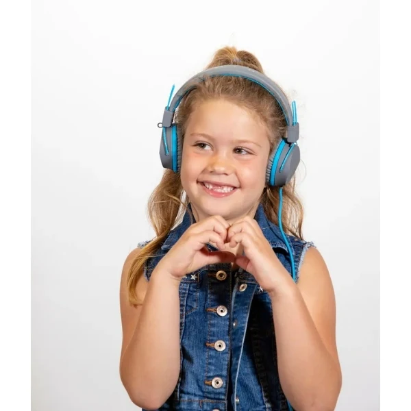 Audífonos JLab JBuddies Studio Infantiles On-Ear USB-C con Límite de Volumen 85 dB - Gris