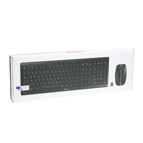Combo Teclado y Mouse Cherry Stream Desktop Inalámbrico Silencioso Negro